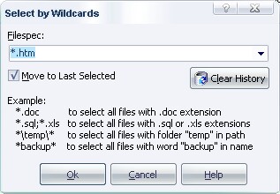 Select by Wildcards