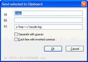 Send Selected to Clipboard -Settings