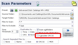 Settings (Calculate CRC)