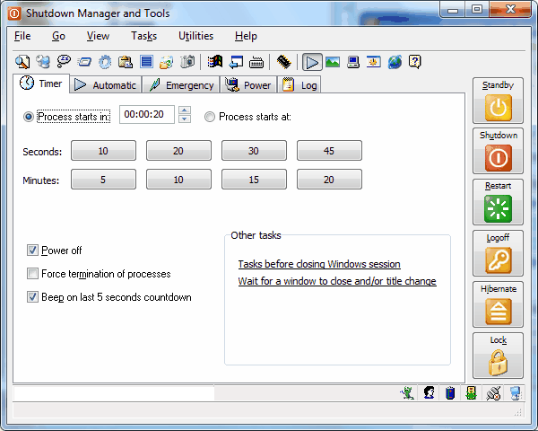 Click to view Shutdown Manager and Tools 1.0.0.49 screenshot